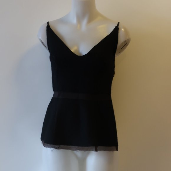 Prada Tops - PRADA BLACK SLEEVELESS CAMI TANK TOP 40 US/S *
